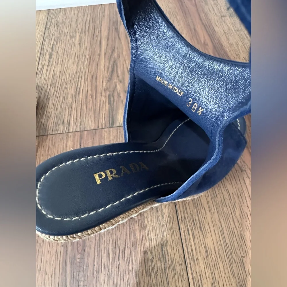 Prada jute wedge heels. Size 38.5. Never worn. - Picture 3 of 5